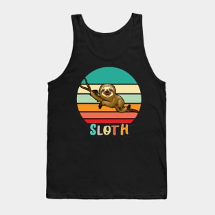 Vintage Retro Sloth Tank Top